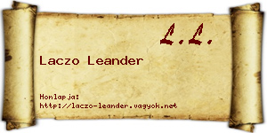 Laczo Leander névjegykártya